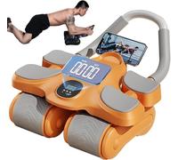Roue abdominale à 4 roues à rebond automatique avec coudière, équipement d'entraînement de force pour la maison, la salle de sport, le fitness