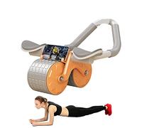 Roue abdominale à automatique, rouleau abdominal 4D avec cou, rouleau abdominal avec poignée antidérapante pour l'entraînement des abdominaux, roue à rouleaux abdominaux