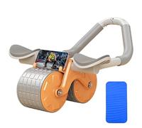 Roue abdominale à rebond automatique, roue d'exercice avec support de coude, roue d'exercice abdominale, équipement d'exercice de base pour fitness, salle de sport à domicile, rouleau silencieux,