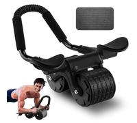 Roue abdominale avec support de coude, Ab Wheel roue abdominale à rebond automatique, Ab Roller entraînement des abdominaux pour la salle de sport à domicile, Roue pour abdominaux