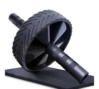 Roue abdominale avec tapis, équipement d'exercice, tapis de genou pour abdominaux, max. 150 kg, entraînement à domicile, rouleau abdominal, équipement d'entraînement, pour pompes