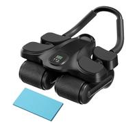 Roue abdominale, design compact et portable, 36 x 22 x 14 cm, rouleau abdominal avec tapis de genou, roue d'exercice avec minuterie, application facile, pour entraînement musculaire, fitness