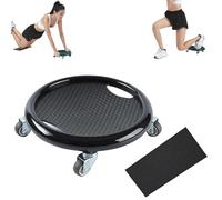 Roue abdominale multifonction pour femme avec tapis, entraînement de force pour brûler les graisses du corps et contrôler le ventre à la maison ou à la salle de sport (noir)