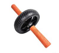 Roue abdominale pour entraînement à la stabilité du tronc, rouleau simple avec poids de 1650 g et bande de roulement texturée pour une adhérence au sol (noir + orange)