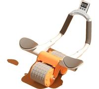 Roue abdominale, recul automatique, design portable, orange avec compteur