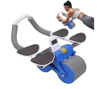 Roue abdominale, rouleau à rebond automatique, équipement d'exercice portable, renforcement du tronc, design intelligent auto-rebondissant, entraînement musculaire, entraînement à domicile, 20 x 20 x