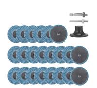 Roue Abrasifs à Lamelle 31 disques à lamelles de 2 pouces avec support de 1/4 pouces