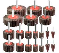 Roue Abrasive 20 pièces Grain 80 Disque a lamelle pour Brosse Poncage Perceuse Accessoires Polissage Bois Metal