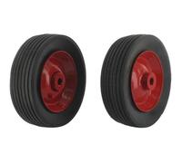 Roue adaptable pour TORO - Lot de 2 - Caoutchouc - Roulette fixe - Fixation à tige