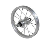 Roue alu arrière moyeu alu axe plein roue libre P2R City Argenté