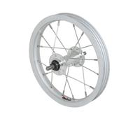 Roue alu avant moyeu alu axe plein P2R City Argenté