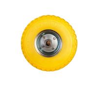 Roue increvable jaune 10 260 x 85 mm axe central WERKA PRO Alésage 20mm