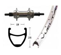 Roue AR VTT 26P VUELTA - Moyeu Fixe - Jante Airline 1 Argent