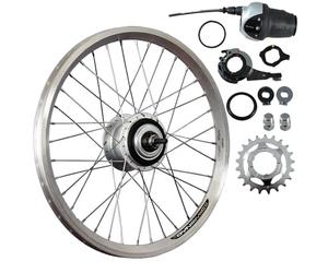 Roue arrière 20 Pouces avec Jante Creuse/Shimano Nexus Inter-8 (Roue Libre) - Argent