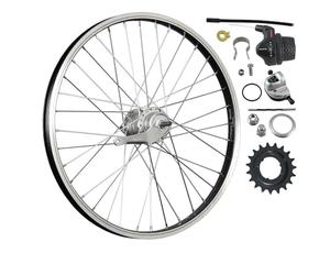 Roue arrière 20 Pouces, Jante Aluminium, moyeu à Vitesses intégrées Shimano Nexus Inter-3, Frein à rétropédalage, Noire