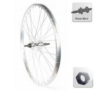 Roue arrière 24 pouces à roue libre pour vélo junior ( Argent / 24" (507-21mm) | Filetage roue libre )
