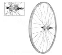 Roue vtt 26"" ar ecrou rl a visser axe plein v-brake jante argent mach1 m110 evo moy miche