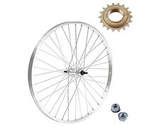 Roue arrière 26 x 1. 3/8 + PIGNON 18 dents 1 V BIKE OLANDE ÉPOCA | ALUMINIUM / ACIER
