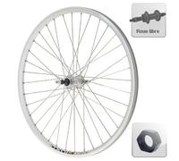 Roue arrière 28 pouces alu roue libre serrage écrou ( Argent / 28" (0-19mm) | Filetage roue libre )