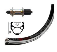 roue arrière 32 trous 700C WINORA XR-1 compatible avec SHIMANO TIAGRA QR 130 MM