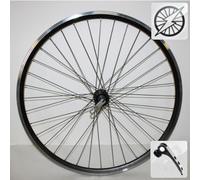 Roue arrière à roue libre vélo 28 pouces noire Airline Rodi ( Noir / 28" (622-19mm) | Filetage roue libre )