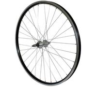Roue arrière alu double paroi moyeu alu axe plein roue libre P2R 7-6V - noir - 7/6 vitesses