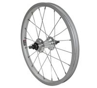 Roue arrière alu moyeu acier axe plein roue libre P2R Argenté