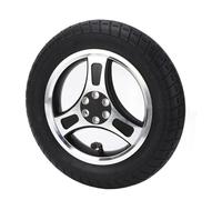 Roue arrière de 10x2 pouces avec moyeu en alliage d'aluminium, 6 trous, roulette gonflable à faible bruit, chariot à main, charge de 80KG