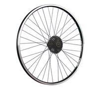 Roue arrière de 26 "Bicyle Mur Double avec Cassette Shimano 8 Vitesses Noire