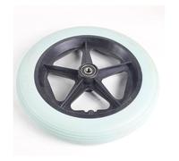 Roue arrière de rechange for fauteuil roulant manuel de 12 pouces, roulettes solides non gonflables en PU avec roulement de 12 mm, grises