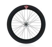 Roue arrière de vélo à pignon Fixe 700C moyeu d'essieu Solide 120mm avec pignons à pignon Fixe 17T, roulement scellé Jante en Aluminium 70mm Roues de Frein en V à Vitesse Unique