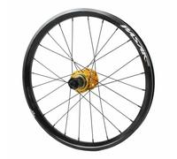 Roue Arrière De Vélo Pliant 20 Pouces Frein À Disque 135×10mm QR 24 Trous Jantes À Double Paroi en Alliage D'aluminium Compatible avec Cassette 8 9 10 11 12 Vitesses, HG(Black Gold)