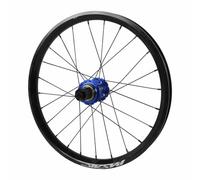 Roue Arrière De Vélo Pliant 20 Pouces Frein À Disque 135×10mm QR 24 Trous Jantes À Double Paroi en Alliage D'aluminium Compatible avec Cassette 8 9 10 11 12 Vitesses, HG(Black Blue)