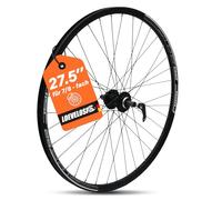 Roue arrière de VTT 27,5" - Frein à disque à 6 trous - QR 9/10 x 135 - Couronne à vis 7/8 vitesses - Jante et moyeu en aluminium - 36 rayons - Noir LOEVELOSI