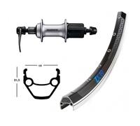 Winora Roue arrière Exal ZX 19 Shimano Acera T3000 26'' Argenté 10 x 135 mm