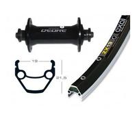 Exal Zx19 Qr Shimano Deore 510 26´´ Mtb Front Wheel Argenté 9 x 100 mm