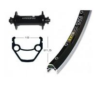 Exal Zx19 Qr Shimano Deore Road Front Wheel Noir 9 x 100 mm