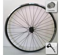 Roue arrière vélo 28 pouces à cassette noire Airline Rodi ( Noir / 28" (0-19mm) )