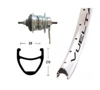 Roue arrière VTC 28P moyeu Shimano Nexus 7V / Jante Vuelta Airline 1 - VUELTA - Adulte - Mixte