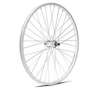 Roue arrière VTT Gurpil - jante Cyber 10 aluminium - blocage acier - argenté - 26 pouces