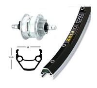 Winora Exal Zx 19 Qr Dynamo Shimano Dh3d32 Front Wheel Argenté 9 x 100 mm