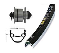 Roue arriére Wiener Winora Zx19 36Tr.Din.Dh3D72 Blo.Ra. Noir