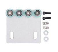 Roue auxiliaire à plaque étroite, accessoire de machine à banderoler, roue d'alimentation étroite avec surface en PU, construction en aluminium pour une stabilité et une (3)