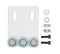 Roue auxiliaire à plaque étroite pour machine à banderoler, accessoire de roue d'alimentation étroite, usure en PU - Surface avec corps en aluminium, compatible avec toutes les (3 rouleaux 6,5 cm)