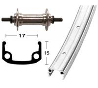 ROUE AVANT 27x1 1/4 WINORA 36 TROUS AXE A/VIS 100mm ARG.MAT - 2142070000 -