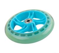Roue avant de 15,2 cm en polyuréthane de 145 mm avec roulement de 22 mm, noyau de 30 mm d'épaisseur, haute élasticité, faible bruit, remplacement pour trottinettes et fauteuils roulants d'extérieur