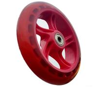 Roue avant de 15,2 cm en polyuréthane de 145 mm avec roulement de 22 mm, noyau de 30 mm d'épaisseur, haute élasticité, faible bruit, remplacement pour trottinettes et fauteuils roulants d'extérieur