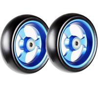 Roue Avant De 4 Pouces For Fauteuil Roulant De Sport, Roulettes Bleues Pleines, Moyeu En Alliage D'aluminium, Roulement 8 Mm (5/16")(120mm(5in))