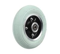 Roue avant de fauteuil roulant électrique 7x1 3/4 avec pneumatique gris | Jante en alliage d'aluminium, 17,8 cm pour le remplacement des pneus pour la plupart des fourches de 17,8 cm