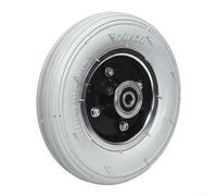 Roue avant de fauteuil roulant électrique de 20,3 cm - 200 x 50 cm - Avec chambre à air et jante pour une conduite fluide en intérieur et en extérieur - Assemblage confortable - Noir - 10 mm